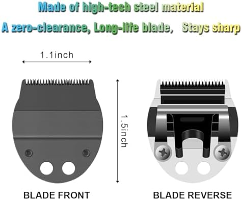 Narrow Blade Replacement,Trimmer Blade Compatible with oster Finisher Trimmer Model 59 and T-Finisher Trimmer Blades，Black