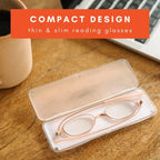 Flat Fold Air Reading Glasses With Patented Rolling Hinge Technology and Compact Case For Women and Men