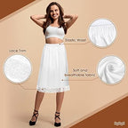 Zhanmai 3 Pieces Half Slips for Under Dresses Skirt Extenders Skirt Womens Half Slip Satin Anti Static Lace Long Underskirt