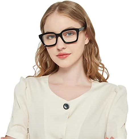 3 Pack Oversize Square Design Reading Glasses for Women, Readers for Women+2.00