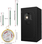Andelov Sauna Thermometer and Hygrometer (Fahrenheit) with Lanyard Mount, Portable Temperature & Humidity Monitor for Steam Sauna Box, Infrared/Indoor/Home Sauna Accessories