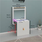 Wall-Mounted Shoe Changing Stool Hanging Folding Stool Thin Floating Seat for Entryway Bathroom Small Spaces Lightweight(Gray)