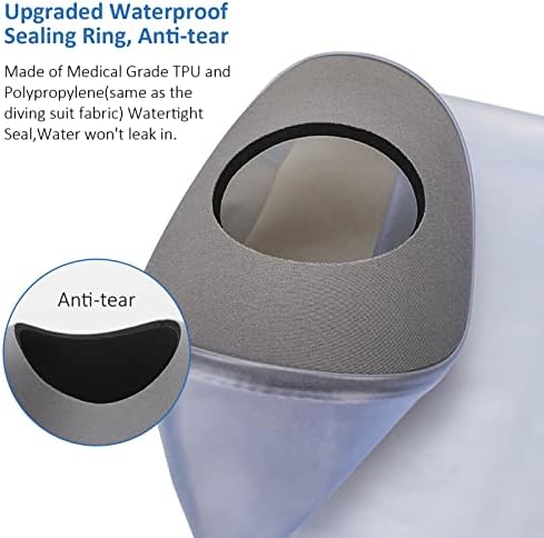Zoyehoo Waterproof Full Leg Cast Cover for Showering Adult, Extra Long Cast Covers for Shower Leg, Reusable Watertight Shower Protector for Thigh Knee Foot Ankle Surgery Wounds Cast Boot & Brace, XL