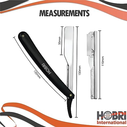 Professional Barber Straight Edge Razor with 10 Blades Men's Manual Shaver Salon Quality Razor