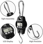 GRAM PRES Digital Hanging Crane Scale 660LB/300KG， Deer Hunting Scales, Farm,Fishing, Fish, Meat，Game,Luggage Scale with Hold/Tare
