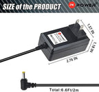 AC/DC Adapter 6V for Omron Monitor HEM-7120 HEM-7201 HEM-7232 JPN710, Power Supply for Omron 5 7 10 10+ Series Healthcare Upper Arm BP Monitor 6.5ft Cable