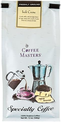 Coffee Masters Flavored Coffee, Irish Creme, Ground, 12-Ounce Bags (Pack of 4)