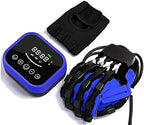Rehabilitation Robot Gloves, Pneumatic Hand Function Mirror Glove Stroke Wrist Brace Training Rehabilitation Equipment Finger Straightening Brace Guard,Right,XL
