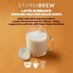 Stormbrew Skinny Milk Pods Compatible with Dolce Gusto Machines (Pack of 50) - Low Fat Pure Skimmed Milk Capsules For Latte Macchiato & Cappuccino