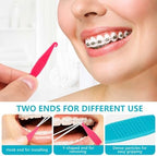 SenseYo 100 Pcs Colorful Dental Elastic Rubber Bands Placers Plastic Braces Rubber Band Tool for Orthodontic Braces