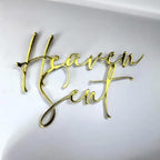 Heaven Sent Cake Topper,Acrylic A Little Piece of Heaven Cake Topper for Baby Shower,Gender Reveal Party Decorations,Baby Girl Boy Decorations