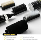 Premium Shoe Cleaner Kit, 6-in-1 Shoe Cleaning Set, with Plant-Based Foam, Deodorizing Spray, 3 Brushes & Microfiber Towel for Sneaker, Leather, Nubuck, Boot, Suede, Athletic Shoes,etc