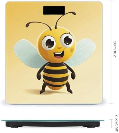 Cartoon Bee Scale for Body Weight Highly Accurate Digital Bathroom Body Scale Easy-to-Read Large LCD Display Bathroom Scale Heavy Duty Measuring Device for People