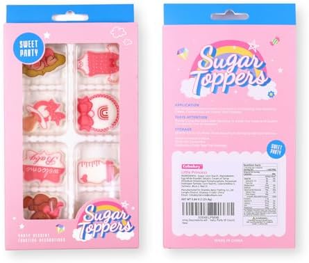 Edible Baby Shower Cake Decorations 8 Count Royal Icing Decorations Sugar Cake Toppers for Reveal Party Baking Cupcakes Ice Cream Cookies Birthday Cake