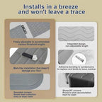1.2'' Plastic Threshold Ramp for Robot Vacuums Fits Roborock Dreame iRobot Shark Compatible with Ecovacs Eufy Xiaomi Narwal MOVA -1.2''x4.5''x25'' Grey Climbing Mat for 0.8''-1.2'' Sills-1 Pack