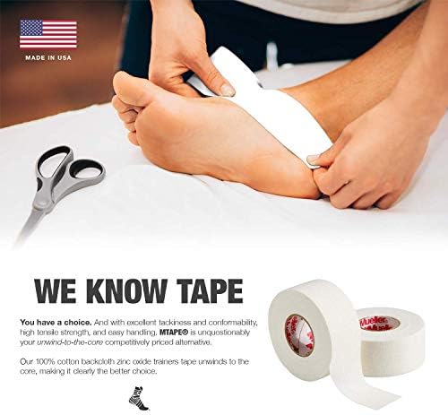 Mueller Sports Medicine MTape Rolls Team Pack, Quality Athletic Tape, Easy to Tear for Fast & Effective Taping, 1.5" x 10 Yards Per Roll, 32 Rolls