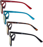 Eyekepper 4 Pack Blue Light Filter Glasses Classic Anti Screen Glare Computer Reading Glasses Yellow Tinted +1.00