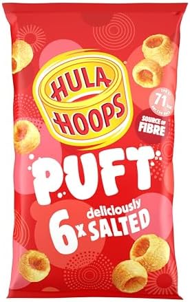 Hula Hoops Puft Salted, 6 x 15g