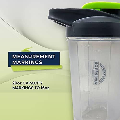 Shaker Cup, 20oz, BPA-Free Plastic, Great for Protein Shakes & Travel