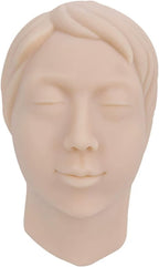 Teaching Model,Injection Training Silicone Mannequin Face Model，Head Model for Micro-Plastic Teaching，Soft Material,Suitable for Practical Training of Medical Students, D