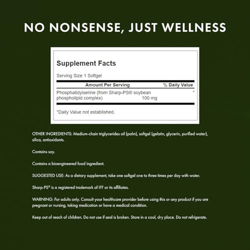 Swanson Phosphatidylserine 100 mg 90 Sgels (2 Pack)