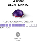 Nespresso Capsules Vertuo, Altissio Decaffeinato, Dark Roast Espresso, 50-Count Espresso Pods, Brews 1.35 oz.