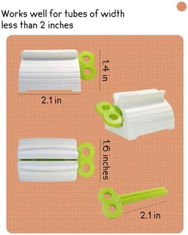 Toothpaste Squeezer, 6 Pcs Toothpaste Tube Squeezers, Multi-Purpose Toothpaste Dispenser, Rolling Toothpaste Holder Stand
