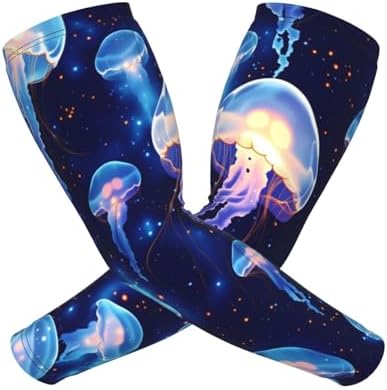 Koala Galaxy Moon Arm Sleeves Sun Protection Arm Sleeves Sports Compression Long Sleeve for Men Women