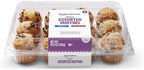 Amazon Grocery, Mini Assorted Blueberry & Chocolate Chip Muffins, 10.3 Oz, 12 Ct, Frozen