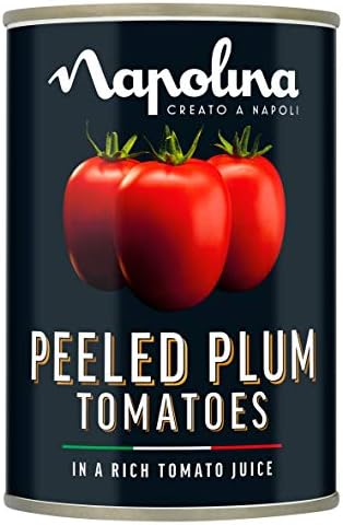 Napolina Peeled Plum Tomatoes in Tomato Juice (400g) - Pack of 6