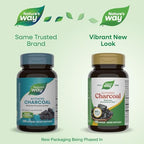 Nature's Way Activated Charcoal, Binds Unwanted Materials and Gas in the Digestive Tract*, 560 mg per 2-Capsule Serving, 100 Capsules (Packaging May Vary)