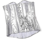 Corsets for Women Faux Leather Corset Top Steampunk Corsets Zipper Bustier Pirate Costume