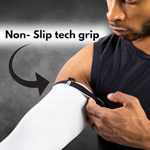 CompressionZ Compression Arm Sleeves for Men & Women| Cooling UV Sun Protection Elbow Pain Relief for All Sports and Recovery