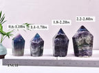 Colorful Fluorite Stone Tower Obelisk Large Healing Crystal Rock Point Wand Reiki Healing Meditation Stone 1.1-1.7 LBS