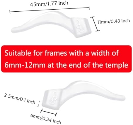 YINGFENG 22 Pairs White Silicone Glasses Anti-slip Holder with Storage Box, Eyeglass Holder, Premium Silicone Eyeglass Ear Hook Grip, Fits Most Kids and Adult Size for Retainer Glasses or Sunglasses