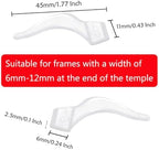 YINGFENG 22 Pairs White Silicone Glasses Anti-slip Holder with Storage Box, Eyeglass Holder, Premium Silicone Eyeglass Ear Hook Grip, Fits Most Kids and Adult Size for Retainer Glasses or Sunglasses