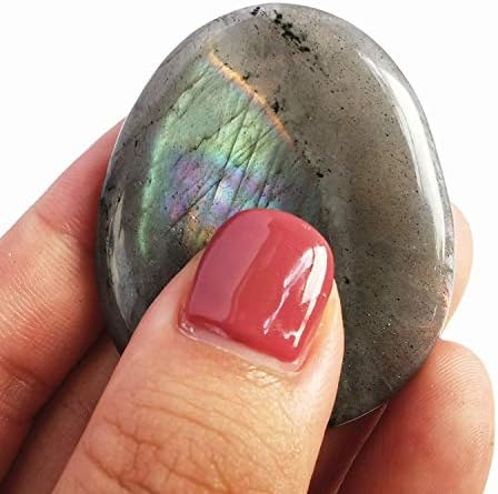 Natural Moonstone Water Drop Chakra Thumb Worry Stone,Stress Relax Healing Reiki Crystal Pocket Palm Stones