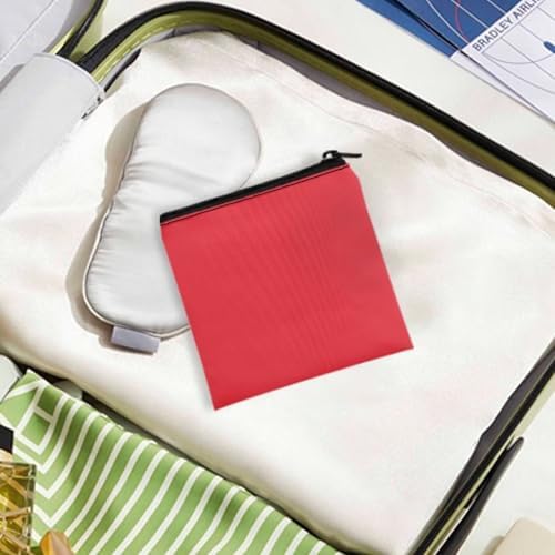 Red Period Bag Sanitary Napkin Storage Bag Small Tampon Pad Holder for Purse Menstrual Pad Bag Tampon Pouch Portable Feminine Care First Period Kit for Teen Girls Women