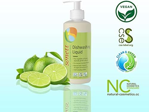 Sonett Organic Dishwashing Liquid Organic 100% Biodegradable (Lemon, 10 Fl.Oz (1 Count))
