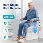 Toilet Safety Rails for Seniors, Height Adjustable Toilet Safety Frame Grab Bars, 500lb Toilet Support Rails Easy Installation & No Wobble, Toilet Assistance Handles for Elderly and Disabled