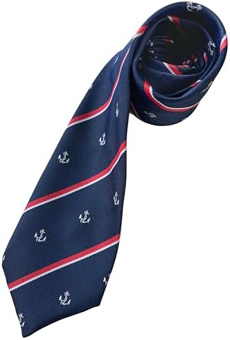 British Royal Navy Anchor & Stripe Regimental Neck Tie