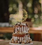Love is in Bloom Cake Topper, Wildflower Themed Engagement Bachelorette Wedding Party Decorations, Floral Bridal Shower Cake Decoration, Flower Baby Shower Decor, Gold Glitter