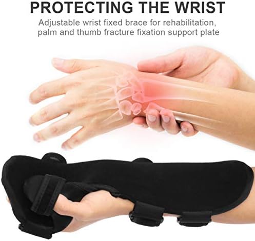Didiseaon Wrist Fixation Plate Hand Injuries Fix Glove Wrist Injury Fix Immobilization Glove Left Hand Small Plastic Fabric Skin-friendly