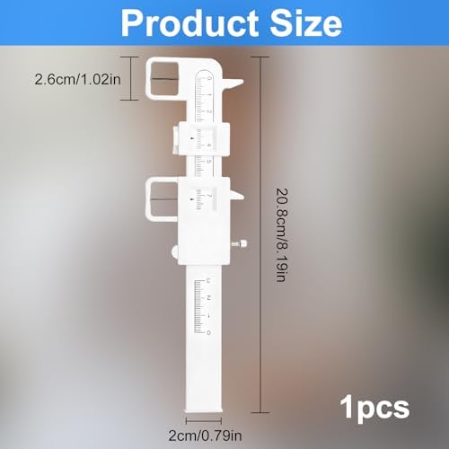 Plastic PD Ruler for Eyeglasses, 1PCS Measure Optical Vernier PD Ruler, Ophthalmic Pupil Distance Measuring Tool, Pupillary Distance Measurement Tool