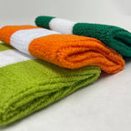 COUVER Terry Cloth 2 Colors Stripes Terry Striped Wristbands Wrist Sweatband for Men Women Boys Girls, 1 Pair