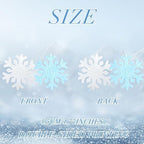 Edible Snowflakes – 50pcs Wafer Paper Edible Cake Decorations & Snowflake Cupcake Toppers for Christmas, Winter Birthday Party Decor Supplies (Blue & White)