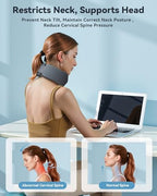 Neck Brace for Sleeping, For Relief Neck Pain and Provide Support Soft Cervical Collar, Neck Support Keep Vertebrae Stable & Aligned Relief of Cervical Spine Pressure Gray (Large Size)