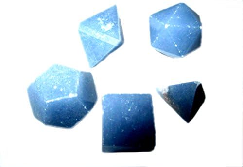 Jet Angelite Sacred Geometry Sets Free Booklet Jet Internatioal Crystal Therapy 5 Stone Platonic Solid Merkaba Star w/Velvet Pouch Attractive Cleansing Image is JUST A Reference