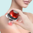 Mini Handheld Massager - Powerful Massage Vibrations for Muscle Relief & Relaxation, Portable Vibrating Body Massager with LED Light for Hand Head Neck Back Legs Arms Pain Release (Purple)