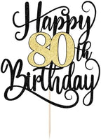 happy 80th birthday cake topper,80 birthday party cake decorations